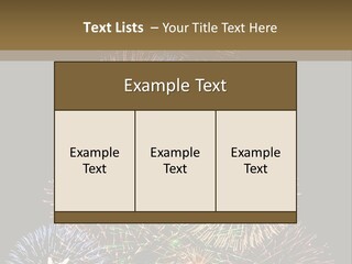 A Christmas Tree Made Out Of Fireworks On A Black Background PowerPoint Template