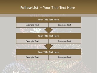 A Christmas Tree Made Out Of Fireworks On A Black Background PowerPoint Template