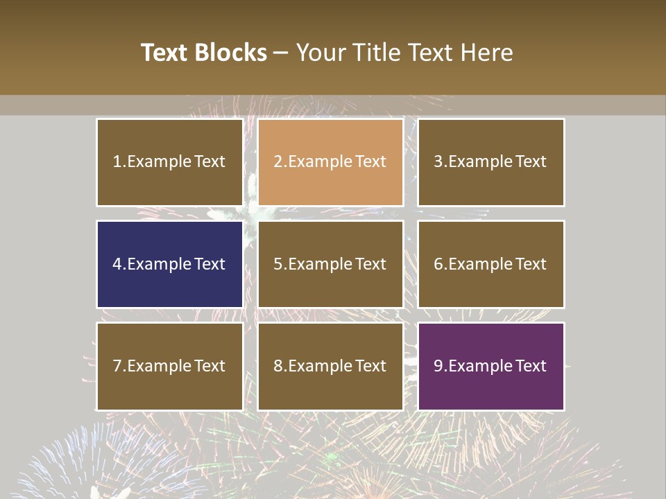 A Christmas Tree Made Out Of Fireworks On A Black Background PowerPoint Template