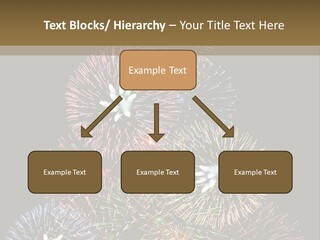 A Christmas Tree Made Out Of Fireworks On A Black Background PowerPoint Template