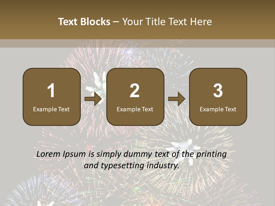 A Christmas Tree Made Out Of Fireworks On A Black Background PowerPoint Template