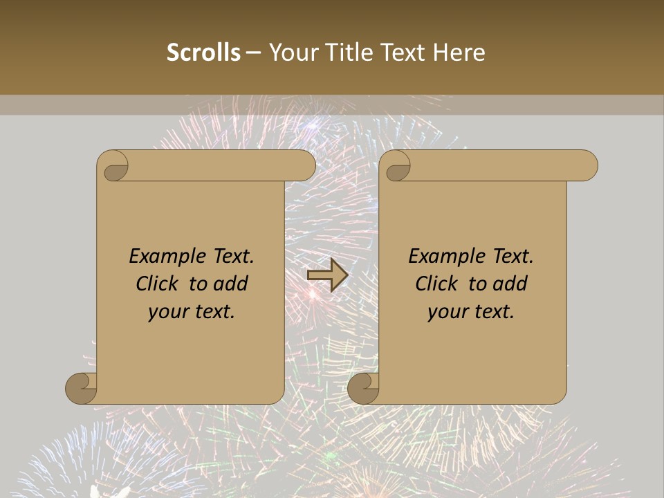 A Christmas Tree Made Out Of Fireworks On A Black Background PowerPoint Template