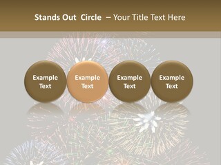 A Christmas Tree Made Out Of Fireworks On A Black Background PowerPoint Template