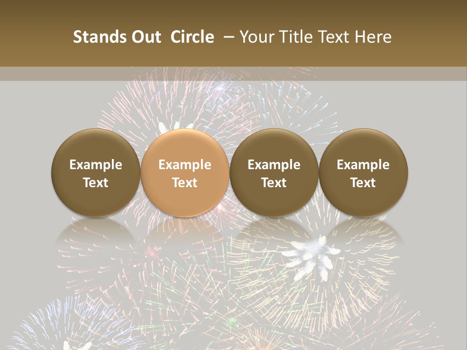 A Christmas Tree Made Out Of Fireworks On A Black Background PowerPoint Template