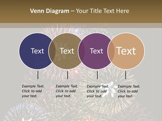 A Christmas Tree Made Out Of Fireworks On A Black Background PowerPoint Template