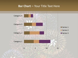 A Christmas Tree Made Out Of Fireworks On A Black Background PowerPoint Template