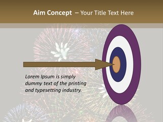 A Christmas Tree Made Out Of Fireworks On A Black Background PowerPoint Template