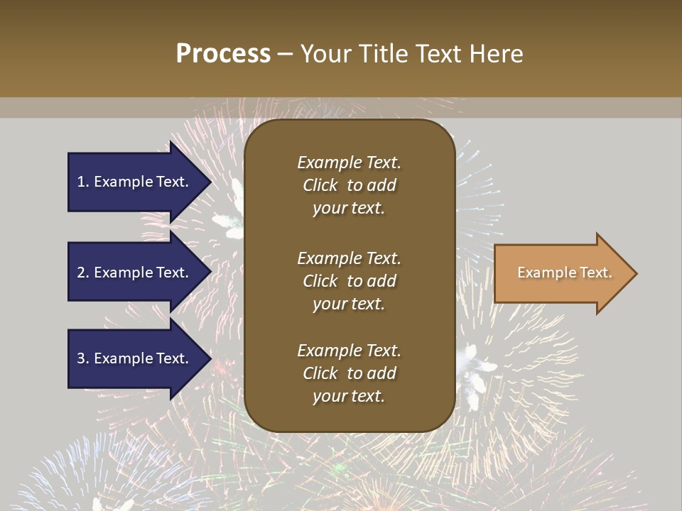 A Christmas Tree Made Out Of Fireworks On A Black Background PowerPoint Template