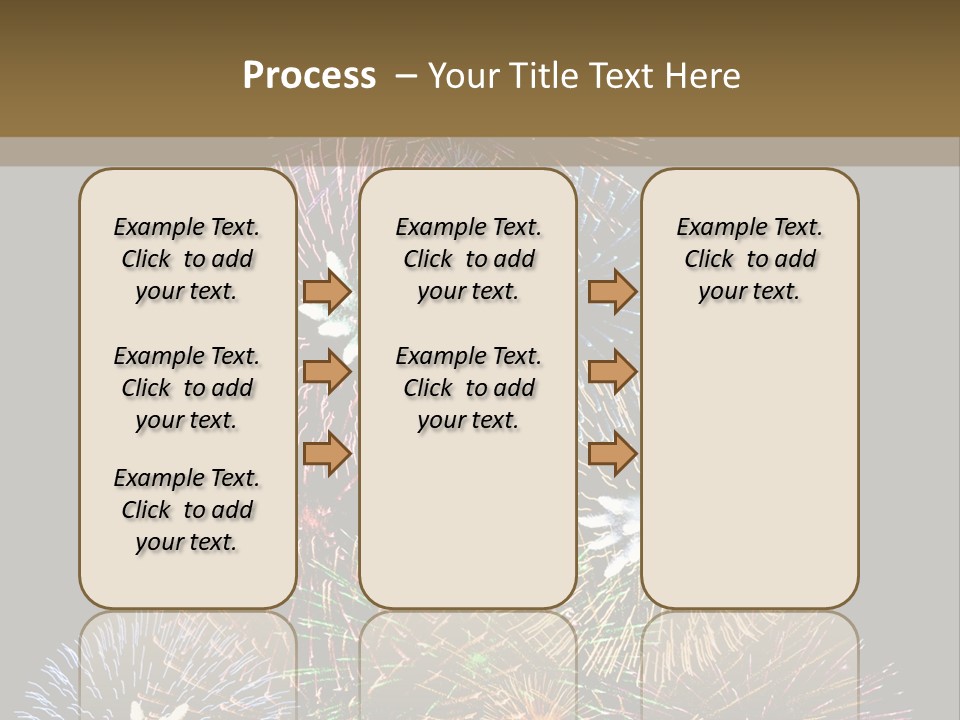 A Christmas Tree Made Out Of Fireworks On A Black Background PowerPoint Template