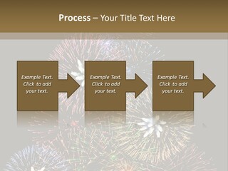 A Christmas Tree Made Out Of Fireworks On A Black Background PowerPoint Template