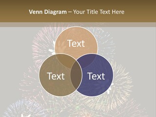 A Christmas Tree Made Out Of Fireworks On A Black Background PowerPoint Template