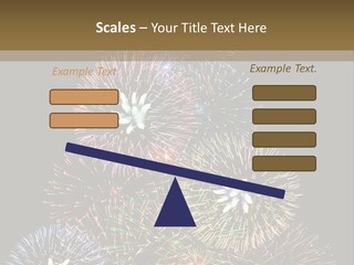 A Christmas Tree Made Out Of Fireworks On A Black Background PowerPoint Template