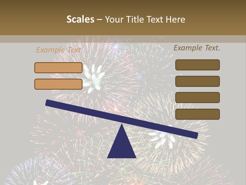 A Christmas Tree Made Out Of Fireworks On A Black Background PowerPoint Template