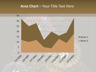 A Christmas Tree Made Out Of Fireworks On A Black Background PowerPoint Template