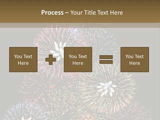 A Christmas Tree Made Out Of Fireworks On A Black Background PowerPoint Template