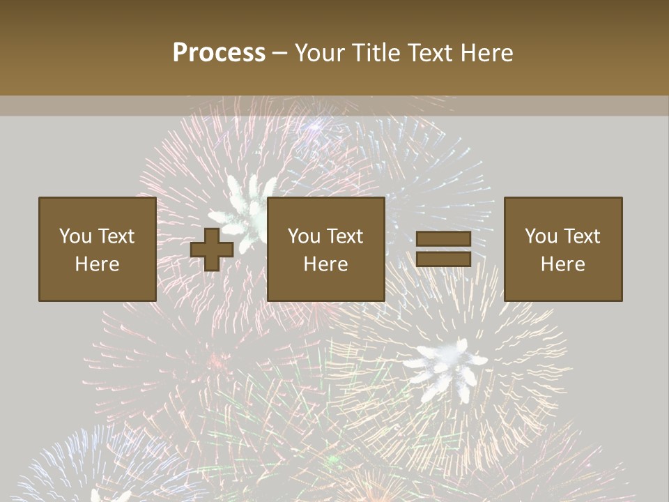A Christmas Tree Made Out Of Fireworks On A Black Background PowerPoint Template