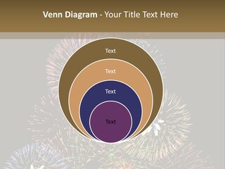 A Christmas Tree Made Out Of Fireworks On A Black Background PowerPoint Template