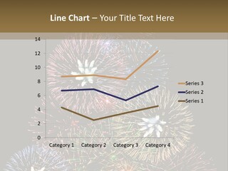 A Christmas Tree Made Out Of Fireworks On A Black Background PowerPoint Template