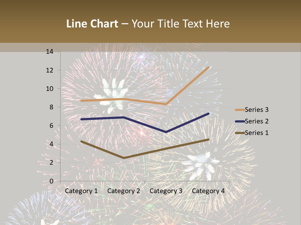 A Christmas Tree Made Out Of Fireworks On A Black Background PowerPoint Template