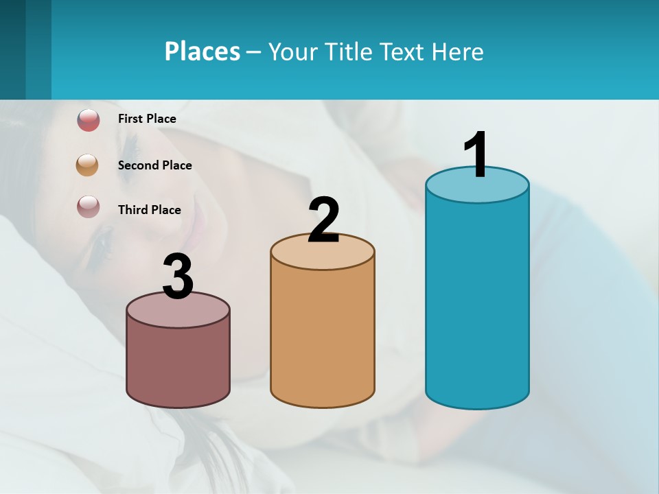 A Woman Laying On A Bed With A Pillow PowerPoint Template