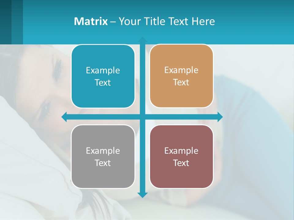 A Woman Laying On A Bed With A Pillow PowerPoint Template