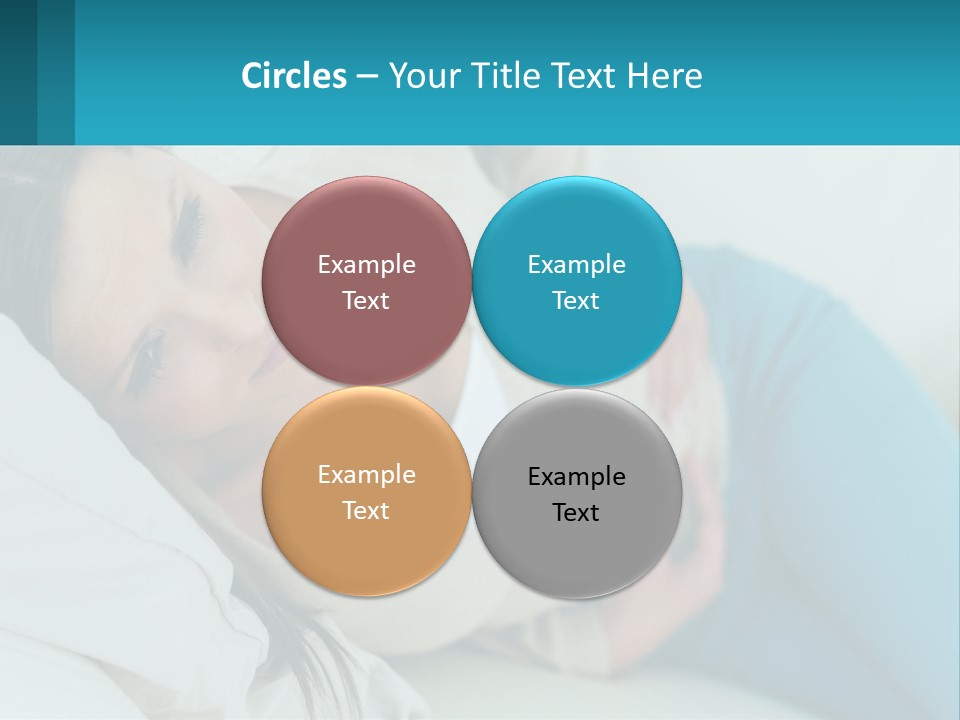 A Woman Laying On A Bed With A Pillow PowerPoint Template