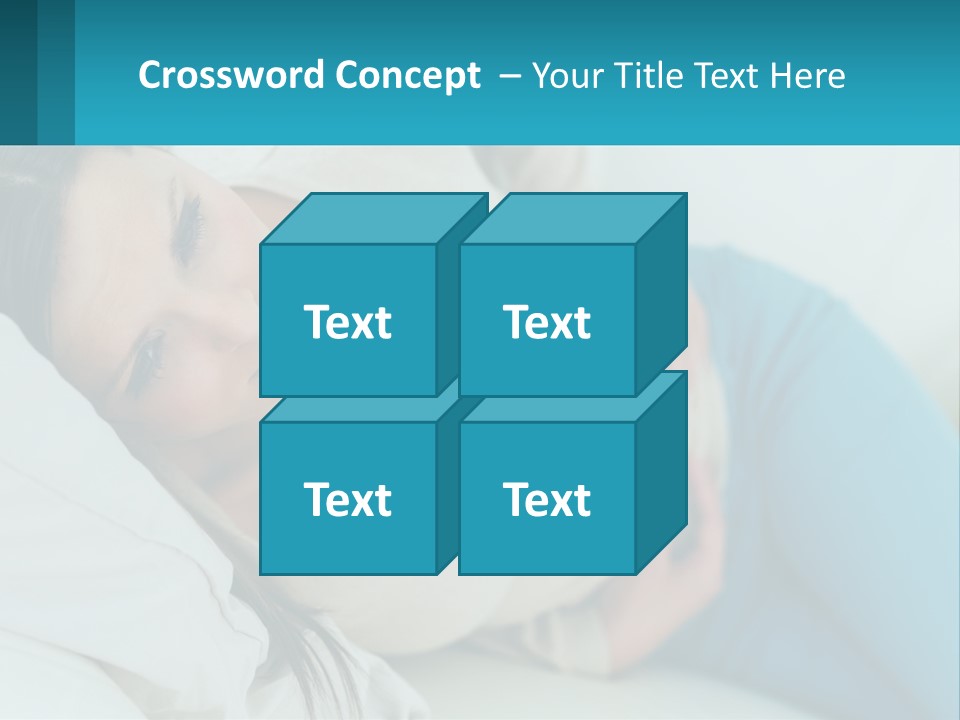 A Woman Laying On A Bed With A Pillow PowerPoint Template