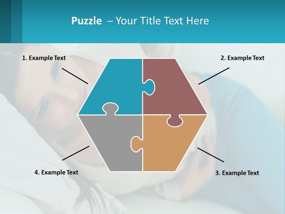 A Woman Laying On A Bed With A Pillow PowerPoint Template