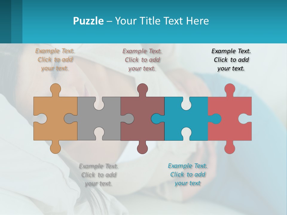 A Woman Laying On A Bed With A Pillow PowerPoint Template