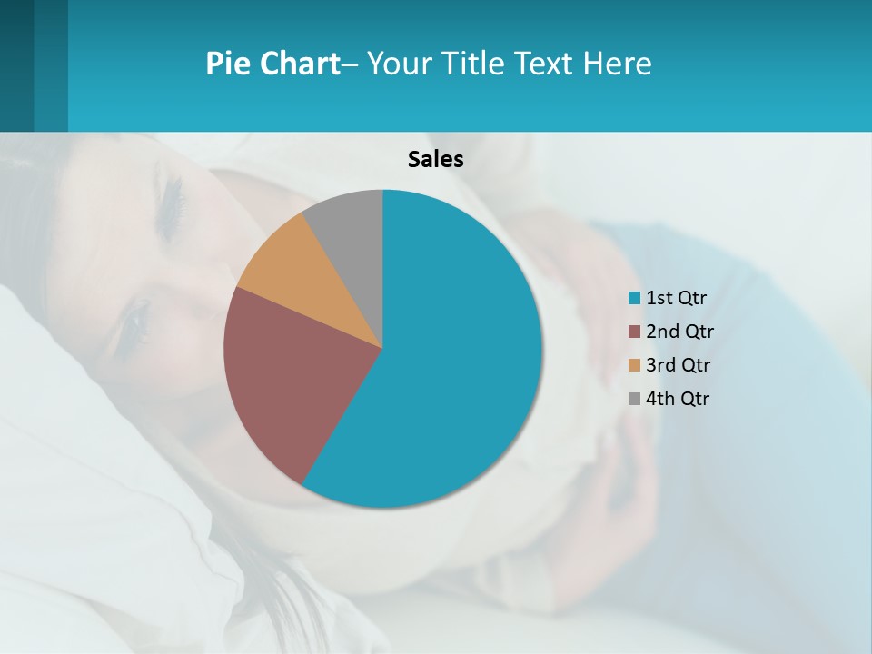 A Woman Laying On A Bed With A Pillow PowerPoint Template