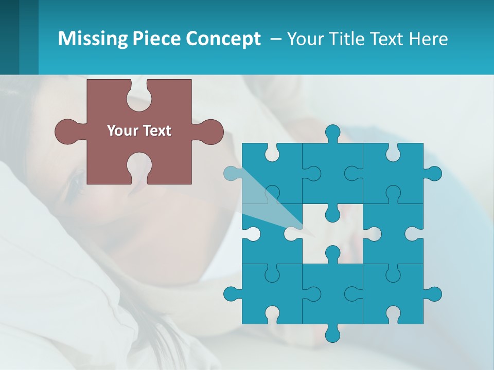 A Woman Laying On A Bed With A Pillow PowerPoint Template