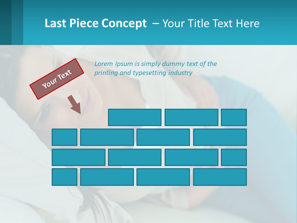 A Woman Laying On A Bed With A Pillow PowerPoint Template