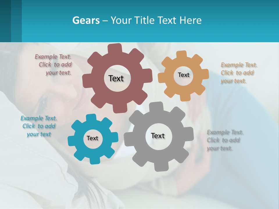 A Woman Laying On A Bed With A Pillow PowerPoint Template