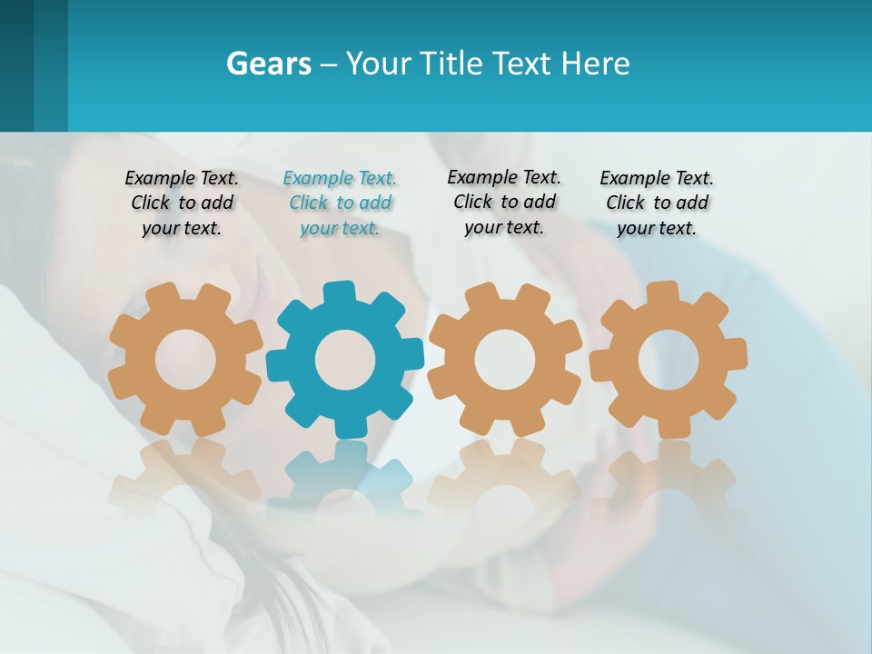 A Woman Laying On A Bed With A Pillow PowerPoint Template