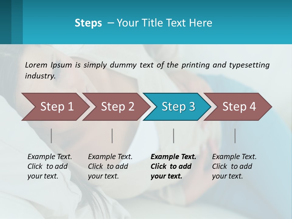 A Woman Laying On A Bed With A Pillow PowerPoint Template