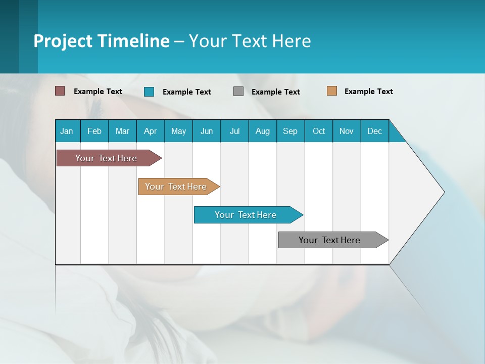 A Woman Laying On A Bed With A Pillow PowerPoint Template