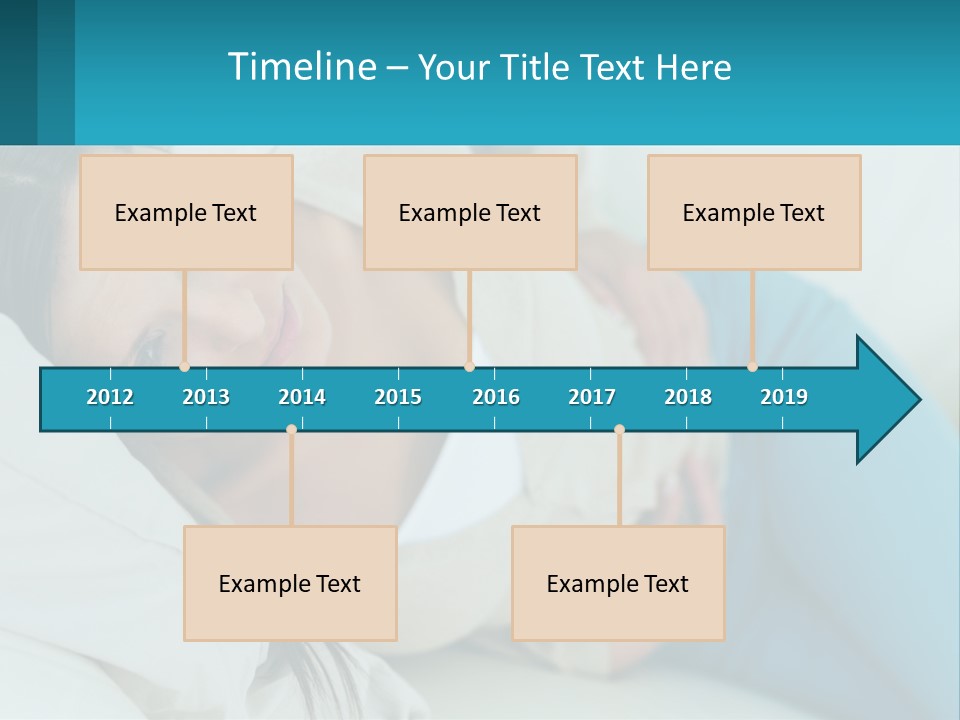 A Woman Laying On A Bed With A Pillow PowerPoint Template