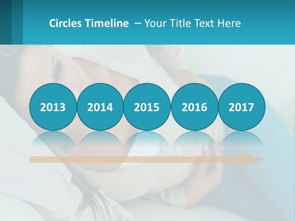 A Woman Laying On A Bed With A Pillow PowerPoint Template