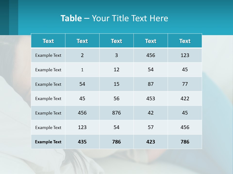 A Woman Laying On A Bed With A Pillow PowerPoint Template