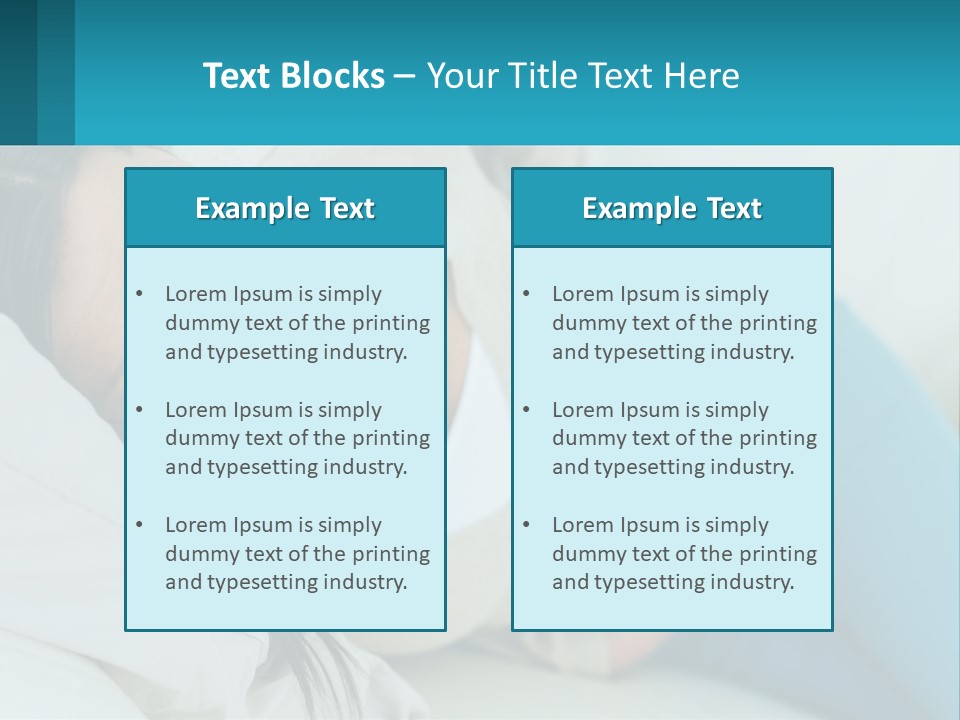 A Woman Laying On A Bed With A Pillow PowerPoint Template