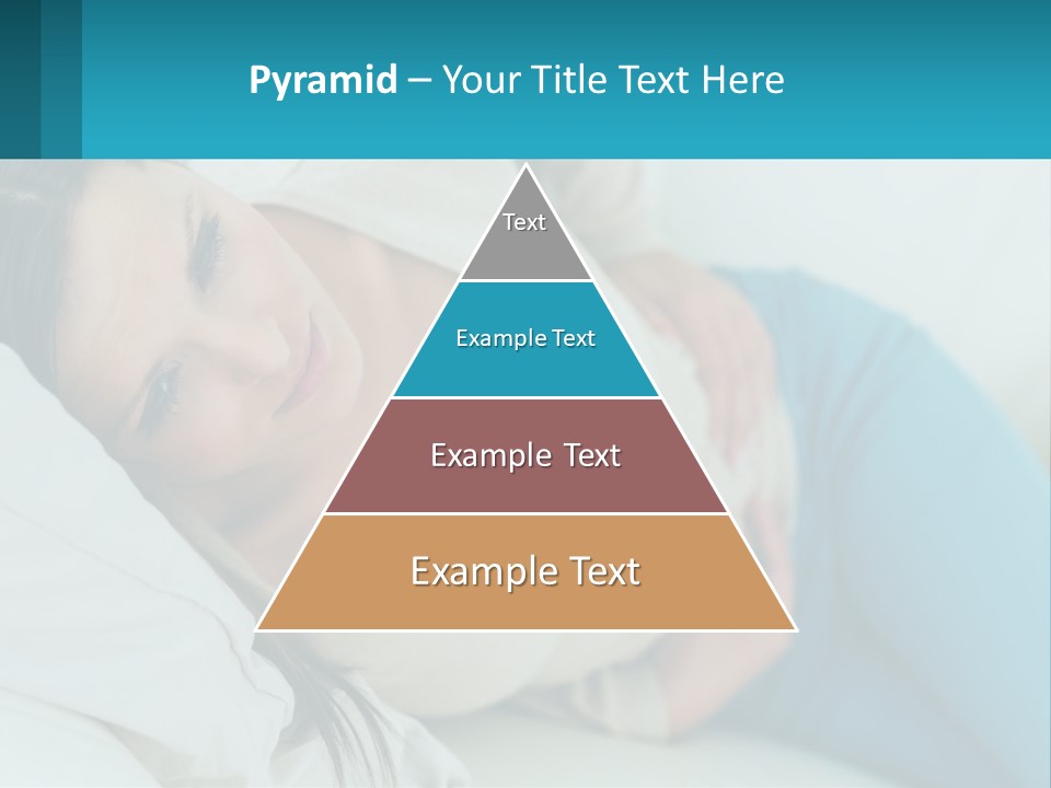 A Woman Laying On A Bed With A Pillow PowerPoint Template