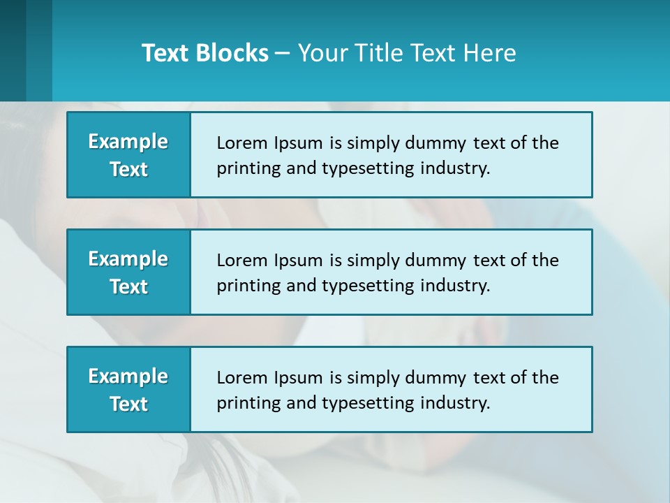 A Woman Laying On A Bed With A Pillow PowerPoint Template