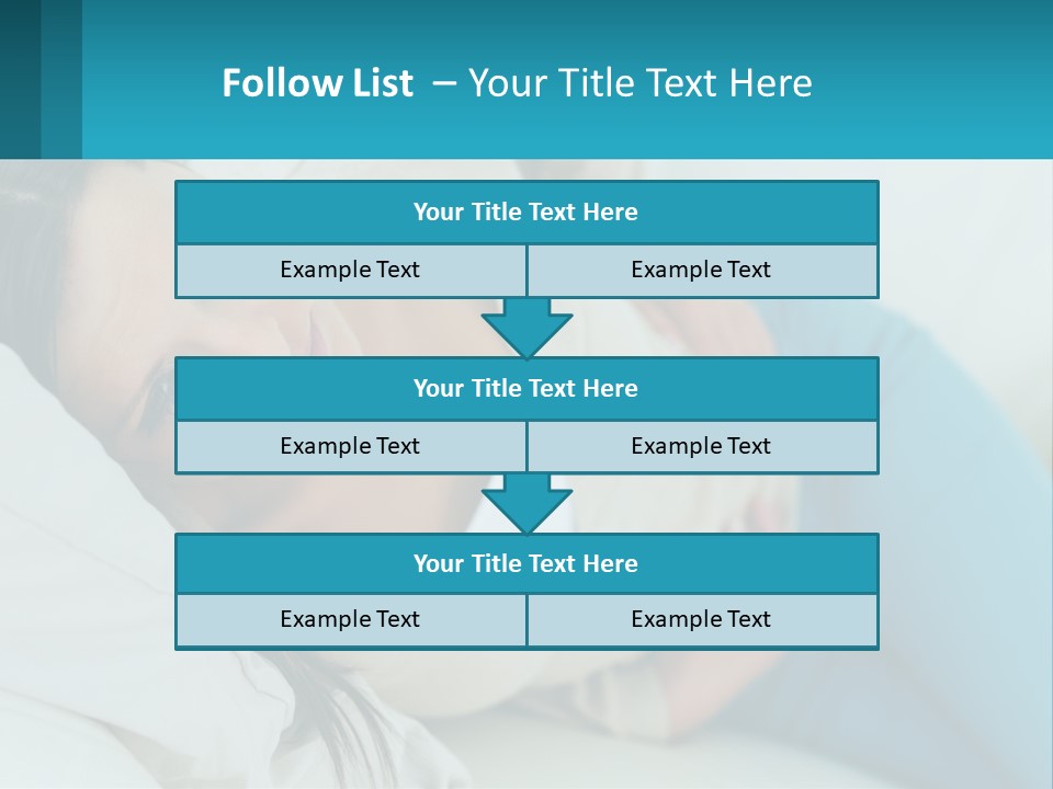 A Woman Laying On A Bed With A Pillow PowerPoint Template