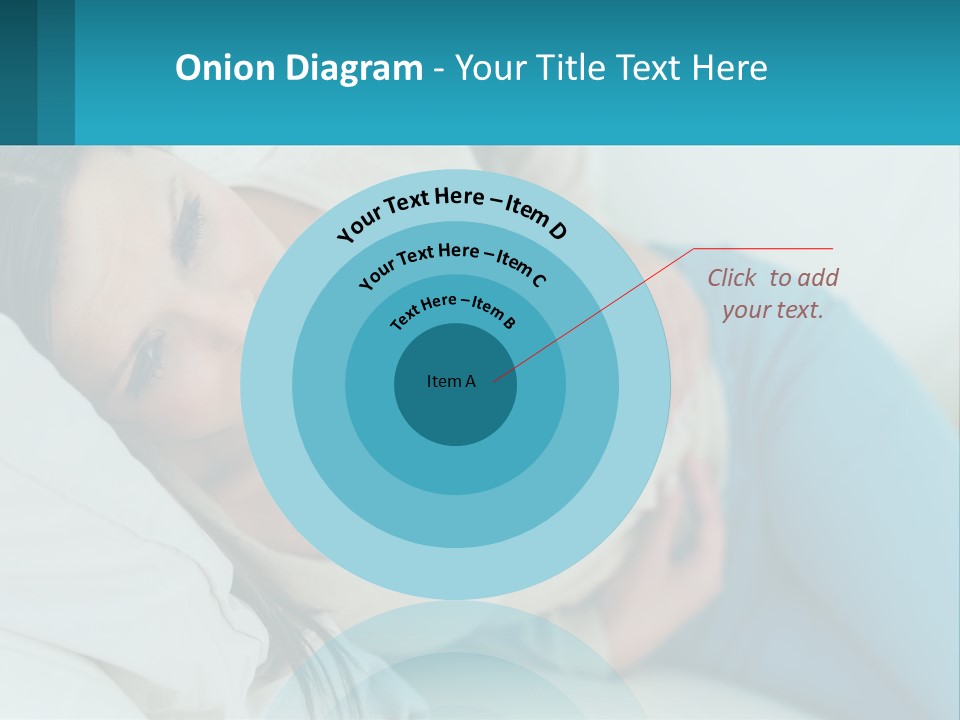 A Woman Laying On A Bed With A Pillow PowerPoint Template