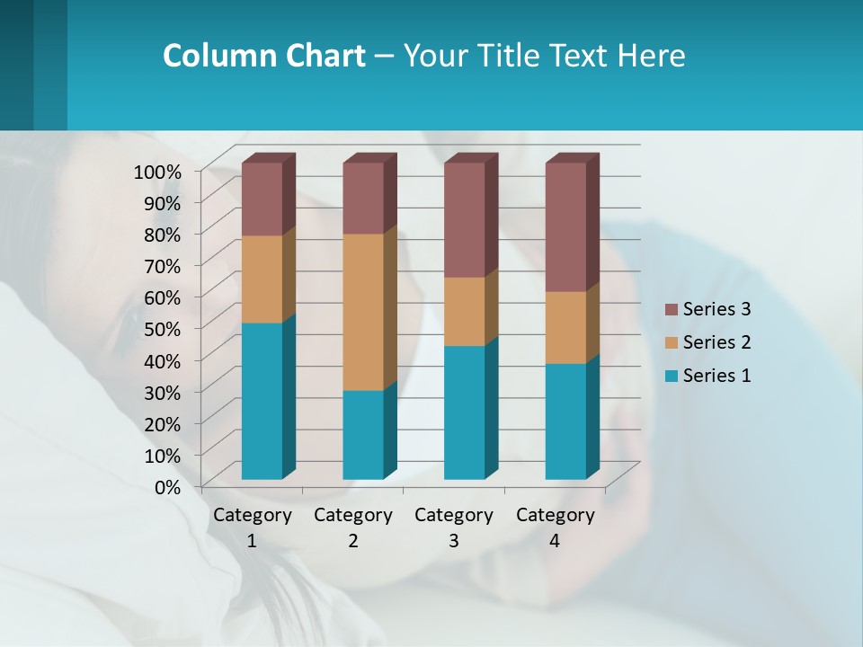 A Woman Laying On A Bed With A Pillow PowerPoint Template