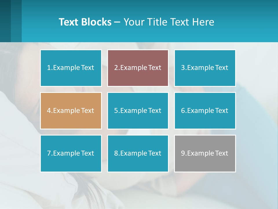 A Woman Laying On A Bed With A Pillow PowerPoint Template