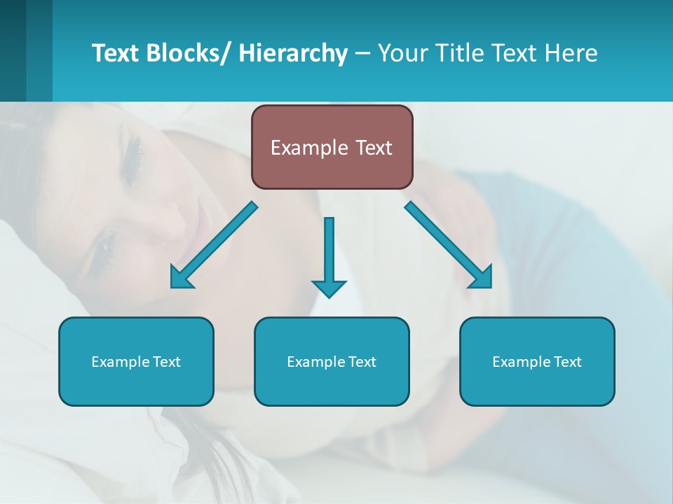 A Woman Laying On A Bed With A Pillow PowerPoint Template