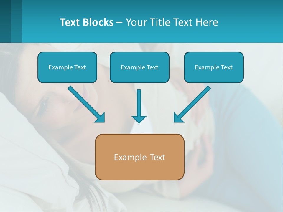 A Woman Laying On A Bed With A Pillow PowerPoint Template