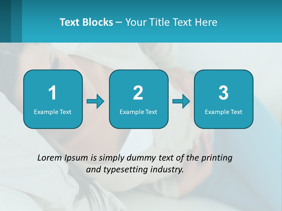 A Woman Laying On A Bed With A Pillow PowerPoint Template