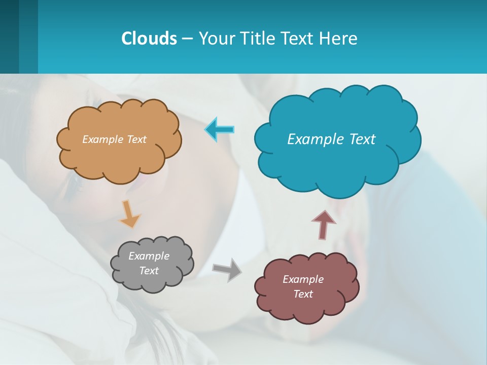 A Woman Laying On A Bed With A Pillow PowerPoint Template